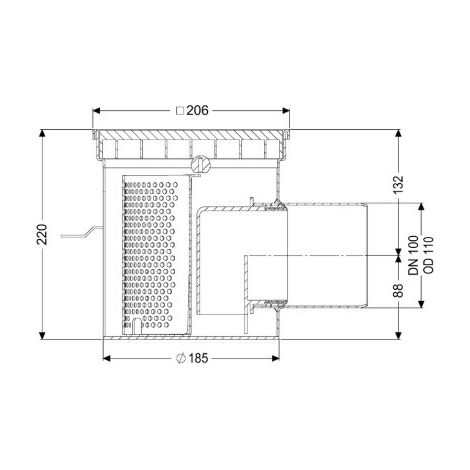 KESSEL 55157 Corps d'évacuation monobloc Ferrofix