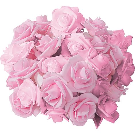 Guirlande Lumineuse Fleur De Rose - 10 Led - Fonctionne Sur Piles - Pour Décoration Intérieure Extérieure - Mariage Fête Anniversaire - 1 Pièce (1/5)