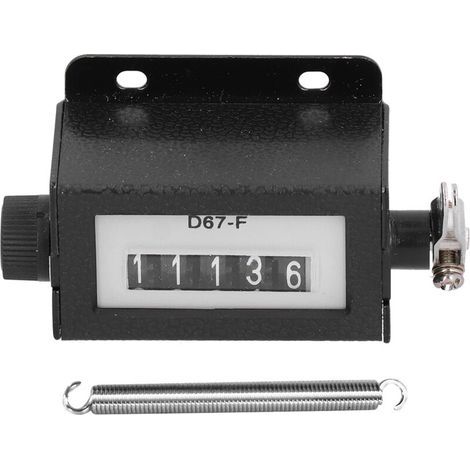 5-stelliger mechanischer Metallzähler, 2 Stück, manuell rückstellbar, manuelle Ziehung von 0 bis 99999, Zählmodell D67-F (1/4)