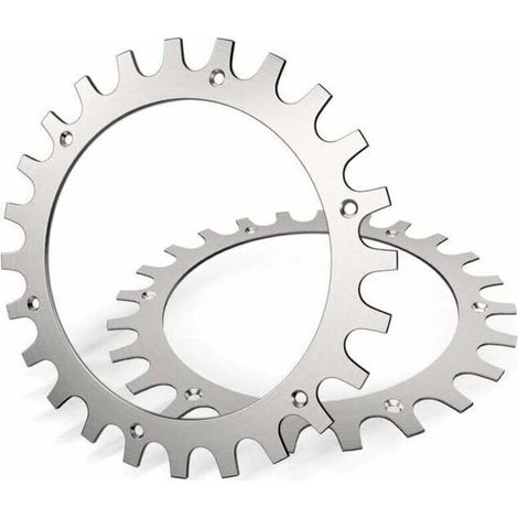 Crampons En Acier Inoxydable De Qualité Supérieure Pour Tondeuse À Gazon Worx Landroid Modèle S/M Épaisseur 2mm, Amélioration De La Traction - Ébavurage Poli - Diamètre De La Roue : 205 Mm - RWAccesso (1/5)