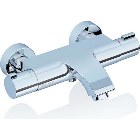 Ravak Termo - Miscelatore termostatico per vasca da bagno, cromo X070046