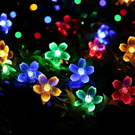 Lot de 2 Guirlandes Lumineuses 6 m, Rose 40 LED, Fleurs de Cerisier, Alimentation par Piles ou USB, Décoration Intérieur/Extérieur - idéal pour Noël, Jardin, Anniversaire, Mariage, Fête