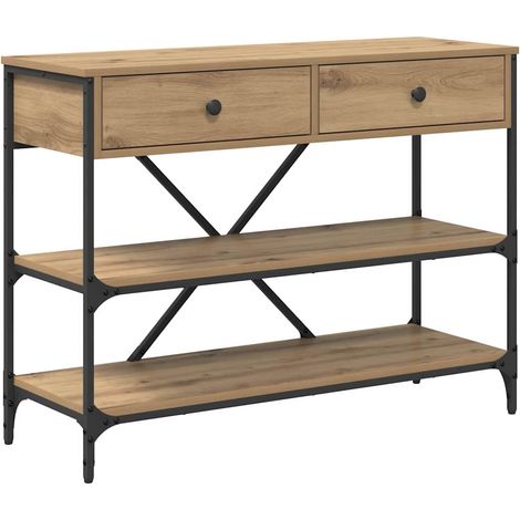 Maison Exclusive - Mesa Consola con cajón Marrón 100 x 34,5 x 75