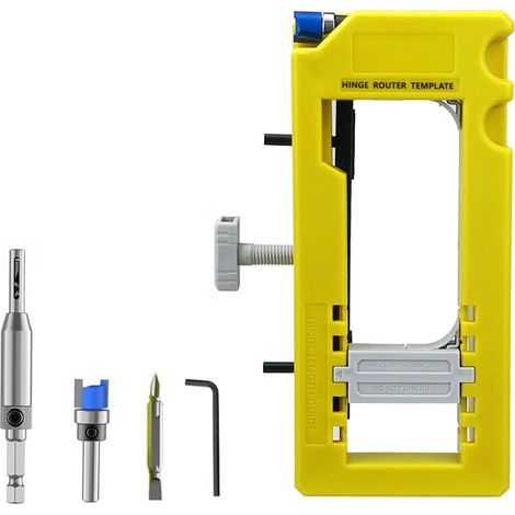 [JAMAIS UTILISÉ]Gabarit de charnière de porte en plastique, longueur 3‑5 po, rayon 1/4‑5/8 po, gabarit de défonceuse pour le travail du bois (1/5)