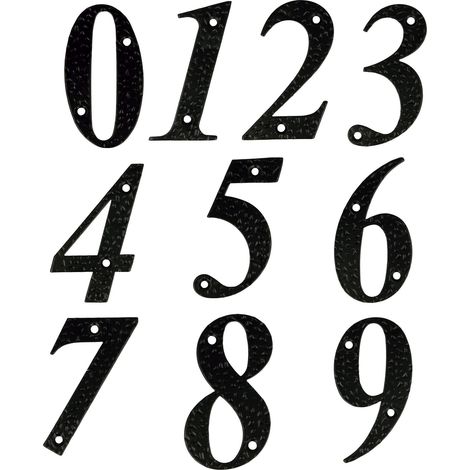 AMIG numero 2 -m.4 negro 10cm. , Número 2 de forja M.4. Pintado con pintura epoxy. Ideal para puertas y fachadas de exteriores, en edificios, casas, etc. Con 2 huecos para atornill