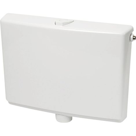 Réservoir de chasse d'eau bas simple 6/9 litres réglable blanc – Largeur 51.2 cm – Pour installations sanitaires modernes – Wisa (1/3)