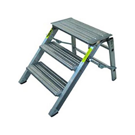 Marchepied pliant 3 marches - Hauteur max. de travail 2.56m - Lxl : 0.68x0.86m - 2360