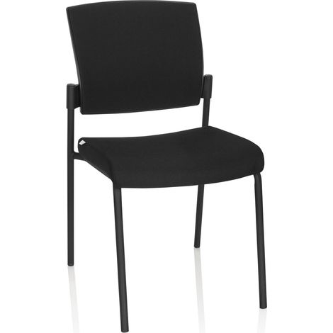 Besucherstuhl / Konferenzstuhl K9 V PRO Stoff schwarz hjh OFFICE (1/5)