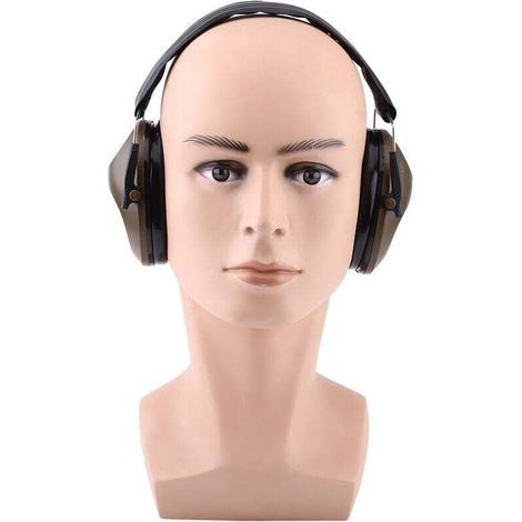 Auriculares industriales con cancelación de ruido, orejeras acústicas con reducción de ruido, protectores auditivos para tiro en el trabajo (24 x 15 x 11 cm - Verde) A-Crezuo Protección auditiva-Crezu