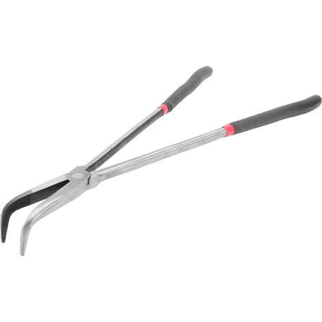 Pince à Bec Long et Courbé 400mm 16 Pouces Poignée Extra Longue pour Contrôle Précis Tête en Acier à 90 Degrés pour Électronique Bijouterie et DIY Léger Durable (1/5)
