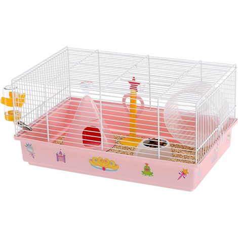 Ferplast CRICETI 9 PRINCESS Gabbia per criceti originale e personalizzabile. Ambientazione principesse.. Variante  - Misure: 46 x 29.5 x h 23 cm - (1/5)