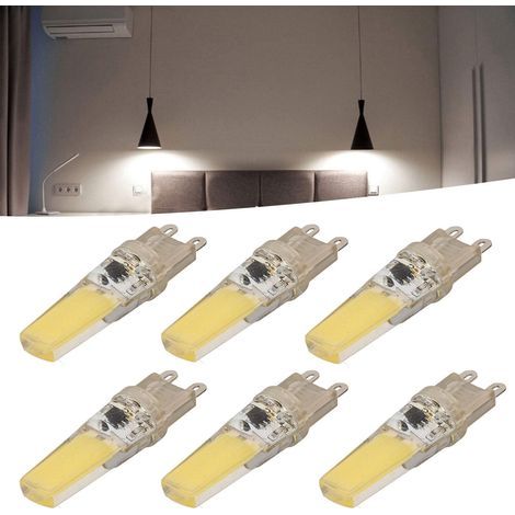Stück 220V 9W G9 LED-Lampen, dimmbar, 500LM COB-Lampe für Decken-, Landschafts- und Kronleuchterlampen (Kaltweiß 6500k) (1/5)