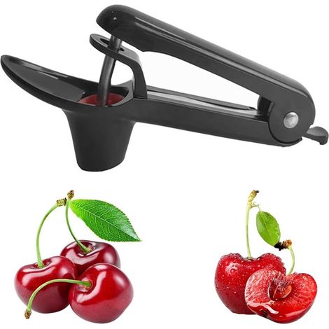 1 Dénoyauteur Manuel, Acier Inoxydable, ABS, Poignée Anti-dérapante, Pour Cerises Olives Prunes (1/5)