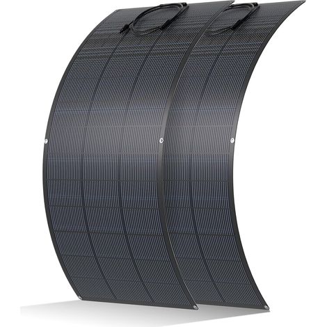 Panneau Solaire Souple 400W(2 200W), Cellule Mono 18BB 25% de Conversion élevée Matériau ETFE pour Balcon, Camping-car, Bateau, Toit, Camping, Maison, Yacht, Surfaces irrégulières (1/5)