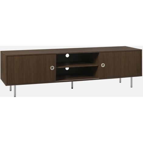 Mobile TV vintage in legno e acciaio inossidabile 2 ante, 180cm
