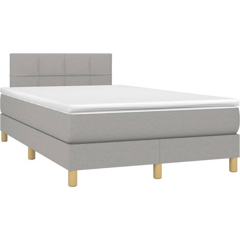 Maison Exclusive - Cama box spring con colchón tela gris claro 12 (1/5)