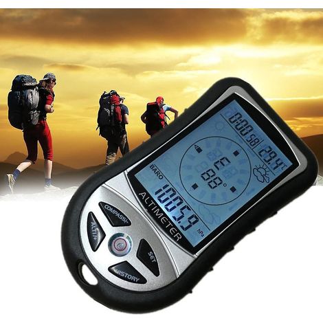 altimtre Lectronique, Thermomtre Thermomtre De Navigation Lectronique Boussole Gps Baromtre De Prvision Mto Avec Rtroclairage Led Compteur Multifo (1/5)