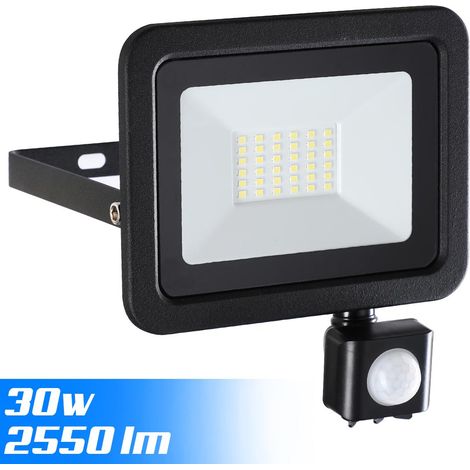 Faro LED 30W Luce Alta Luminosita 2550lm Faretto esterno con Sensore Movimento (1/7)