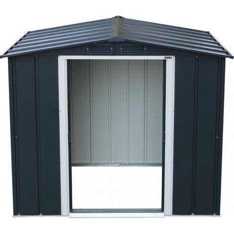 organizza il tuo giardino Casetta in Metallo 6'x4' Duramax by Ezooza 1221 x 2020 x 1805 mm grigia: perfetta nella tua oasi verde (1/5)