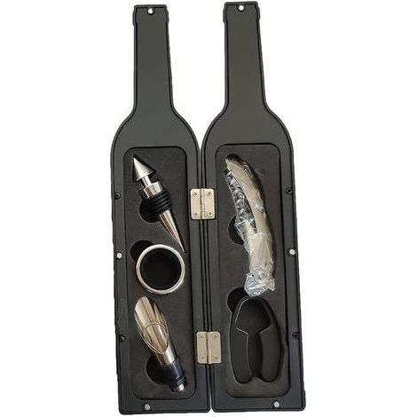 Sacacorchos, Juegos de Accesorios para Vino, Accesorio de Vino, Estuche de Vino, Abridor de Botellas, con Tapón de Vino y Vertedor de Vino (1/5)