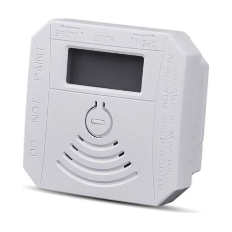 Pair Lntyq Détecteur de gaz Détecteur de fumée de monoxyde de carbone combiné Détecteur de fumée CO à piles avec écran d'affichage LED Flash Alarme sonore Motif d'avertissement sonore (1/4)