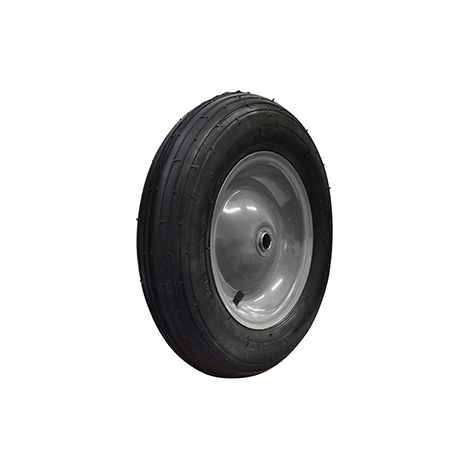 Rueda con rodamiento y neumático 350 x 8 - 2 capas para nuestras remolques Xbipct200. Longitud del buje: 68,4 mm - Diámetro del agujero: 19,05 mm