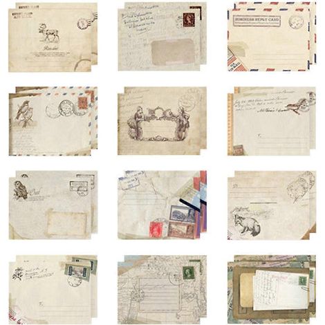 Lot de 48 mini-enveloppes rétro colorées pour scrapbooking et décoration, idéales comme cadeau.-9.50X7.20X0.10CM