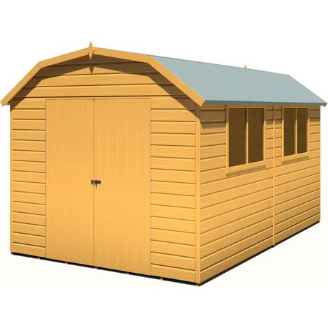 Barn 12x8 DD Premium Sheds - L257.4 x W371.4 x H225.6 cm