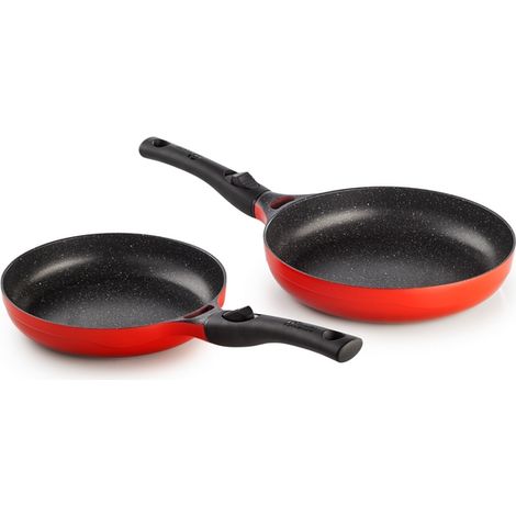 Lot de 2 Poêles MAGMA 24 / 28 CM Fonte d'Aluminium Manche Amovible - Pradel (1/2)