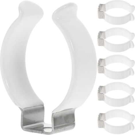 Lot de 6 supports de fixation en U pour tubes LED T12, boucles de montage pratiques pour le remplacement des tubes LED (1/5)