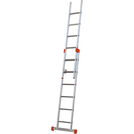 Scala a pioli in alluminio per vano scala - Lunghezza aperta : 4.75m - Lunghezza chiusa : 2.95m - G290-060