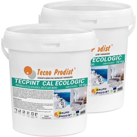 Tecno Prodist Tecpint Cal Ecologic - Pintura ecológica a la cal exterior e interior al agua - Blanco