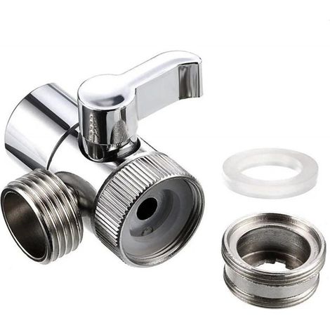 Robinet de cuisine - Vanne inverseuse pour robinet / Raccord en T avec vanne - 3 voies (1/5)