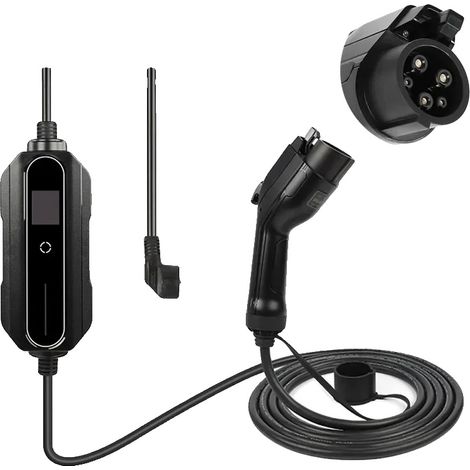 Cargador para coche eléctrico, compatibilidad universal, funciones de seguridad avanzadas, tipo 1, 5 metros (1/2)