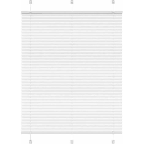 Plissee Weiß 110x150 cm Stoffbreite 109,4 cm Polyester