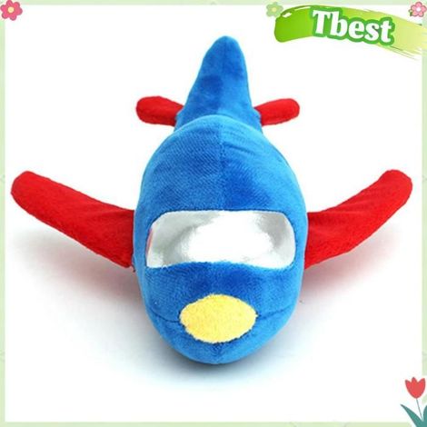 Jouet à mâcher en peluche pour chien, avion, pour chats, chiens, jouet à mâcher pour animaux de compagnie, avec son, nettoyage des (1/4)