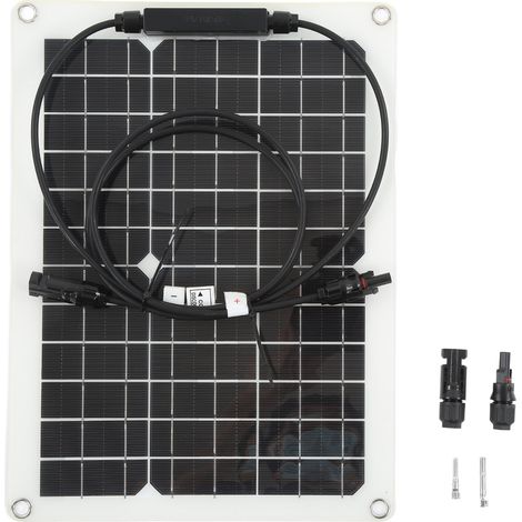 Panneaux solaires 30 W 18 V en silicium monocristallin, charge efficace, résistants aux chocs, chargeur solaire pour l'extérieur et les yachts. (1/5)