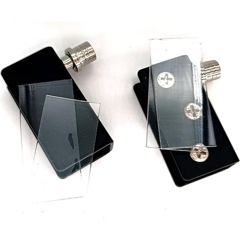 Glass Door Hinge Thickness 5-8 mm Maximum Surface 120 x 50 cm Black 1 Pair (1/5)