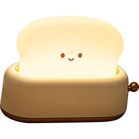 Nachttischlampe für Bäcker, USB-aufladbar, stufenlos dimmbar, LED-Tischlampe für Kinderzimmer, Gelb (1/5)