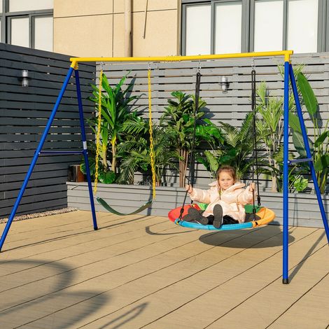 2-Pack Swing Set Swing Seat Replacement and Saucer Tree Swing (Without Stand) (1/5)