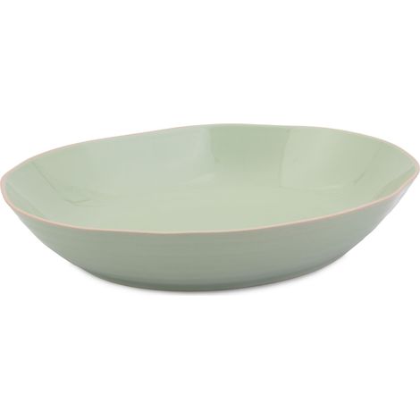 Jamie Oliver Große Schale mit grüner Bio-Form, aus of gres gesprenkelt, rustikale tiefe Schale für Currys, Salate, spülmaschinen-, mikrowellen- und ofenfest, 39 x 32 cm