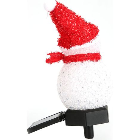 Wasserdichte und solarbetriebene LED-Lichterkette in Form eines Schneemanns für die Weihnachtsdekoration im Garten und auf dem Hof. (1/5)