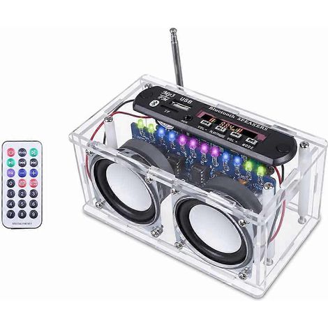 DIY-Bluetooth-Lautsprecher-Set, FM-Radio mit Aufnahmefunktion, Lötübungsset mit LED-Spiegel und R (1/5)