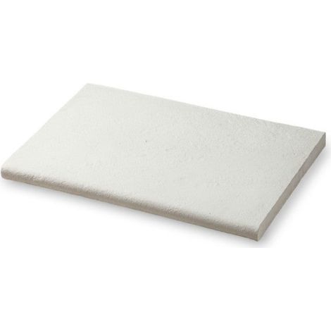 Remate de Piscina Ainsa Plano - Textura Piedra en Dos Anchuras - 60 × 38 × 40 × 3,5 cm - Pieza recta - Palet - Blanco (1/5)
