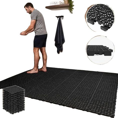 Baldosas para suelo, superficie antideslizante, fácil instalación, C1101 (1/2)