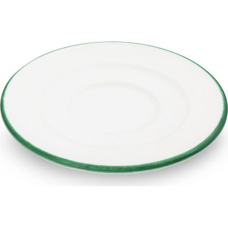 Gmundner Cerámica Borde Verde, Plato Café Gourmet (Ø 16cm) (1/2)
