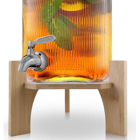 Support en Bois pour Distributeur de Boissons, Rond pour Pique-Nique, Fêtes, Décorations, Mariages (21,5 cm) (1/5)