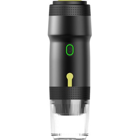 Machine à café Portable 3 en 1, Rechargeable Cafetière Portable de Voyage, 12V Expresso Machine a Cafe pour Capsule, Café Moulu, pour Camping, Voyage, Bureau, Voiture, Maison (Noir) (1/5)