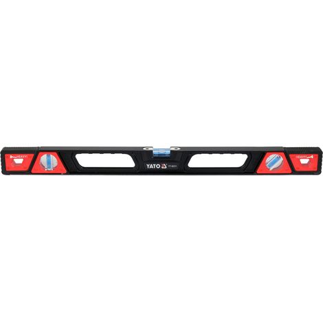 Livella a bolla da 60 cm con 3 fiale, maniglia e magnete (1/5)