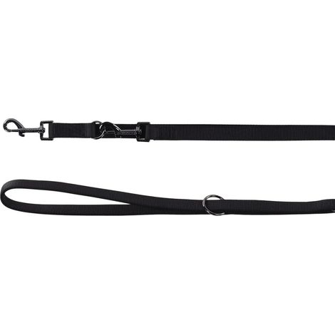 Laisse d'entrainement noir 20 mmx  2 mètre pour chien - Flamingo (1/4)